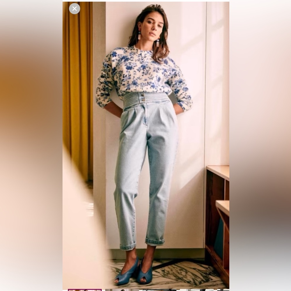 Light blue Sezane Sidney jeans size FR 36